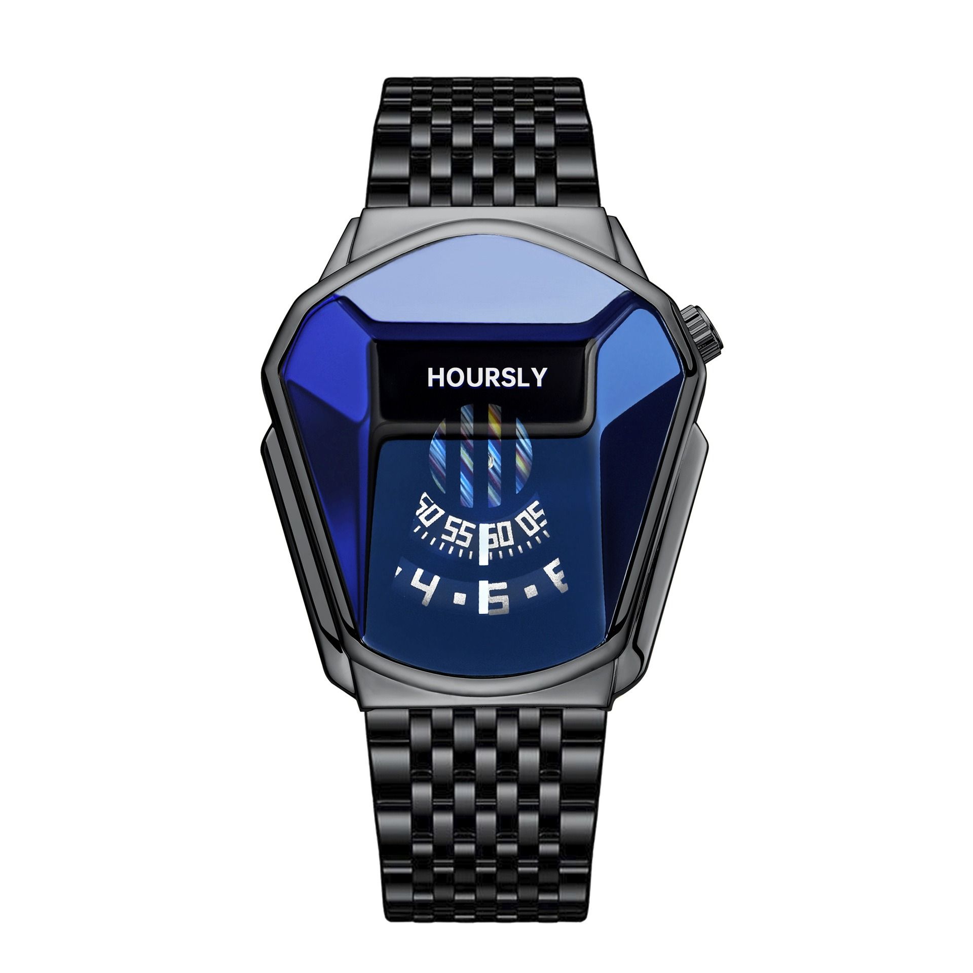 Hoursly Innovative Explorer's Stainless Steel Business Men's Watches Snake Head Locomotive 30M Waterproof Female Students' Cool Wristwatches + Luxury Gift Box Girlfriends Husband's Birthday Holiday  g