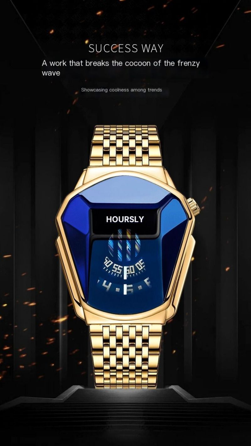Hoursly Innovative Explorer's Stainless Steel Business Men's Watches Snake Head Locomotive 30M Waterproof Female Students' Cool Wristwatches + Luxury Gift Box Girlfriends Husband's Birthday Holiday  g