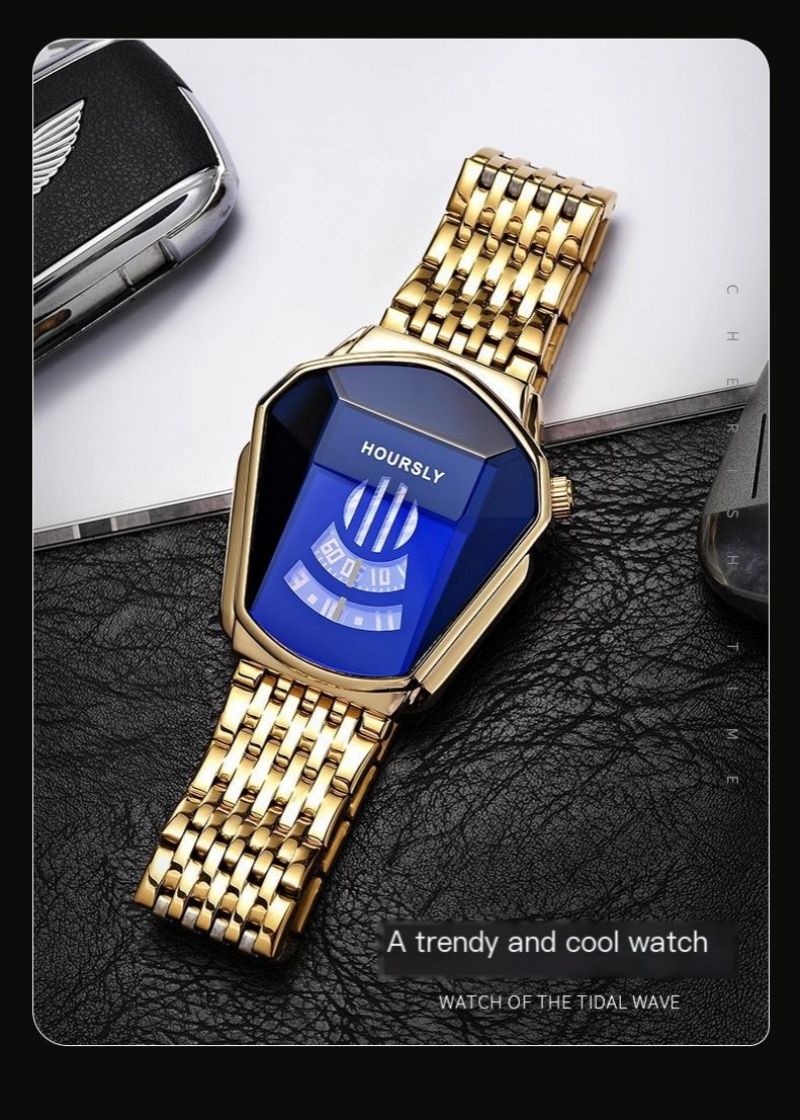 Hoursly Innovative Explorer's Stainless Steel Business Men's Watches Snake Head Locomotive 30M Waterproof Female Students' Cool Wristwatches + Luxury Gift Box Girlfriends Husband's Birthday Holiday  g