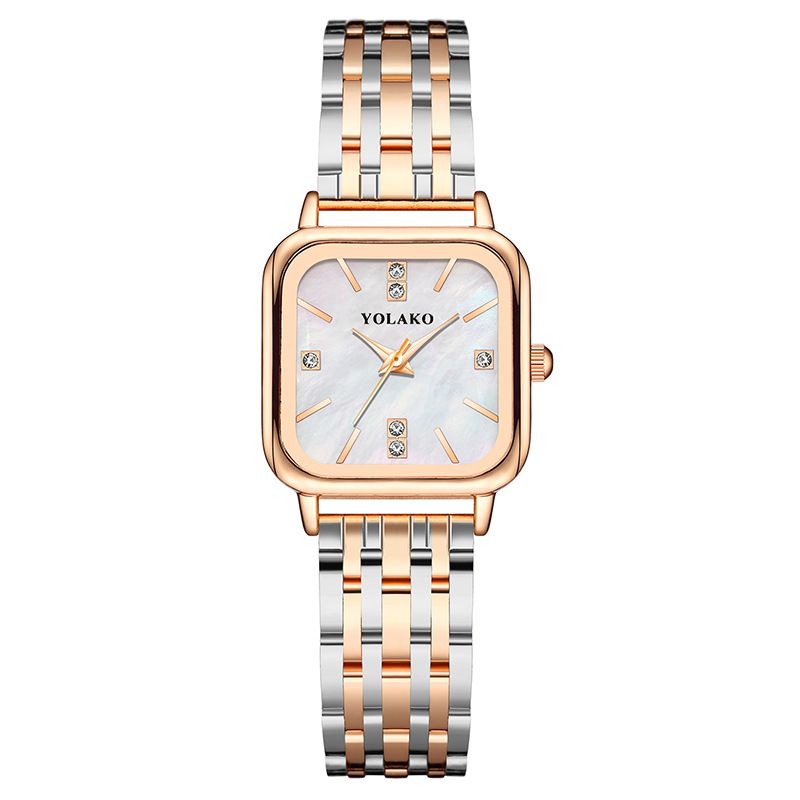 Popular New Fashion Leisure Luxury 30M Waterproof Steel Band Women Watches Business Women Lovers' Ladies Leisure Metal  Elegant Watches Classmates Dauthters Girl Friend's Birthday Gift Watch Watch