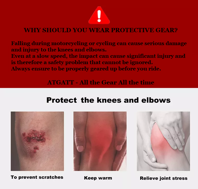 Pro Biker Motorcycle Cycling Motocross Professional Racing Knee Protector Guard