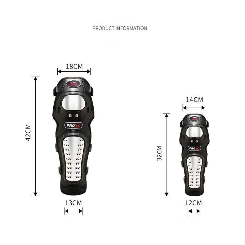 Pro X Motorcycle Off Road Motocross Cycling Professional Racing Elbow Knee Metal Guard Protector