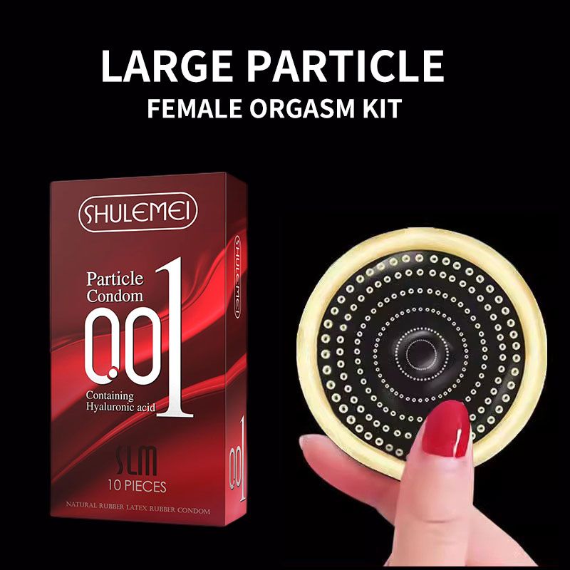 Condom spike strap to stimulate the clitoris 3d large particle condom for men with ultra-thin taste abnormal