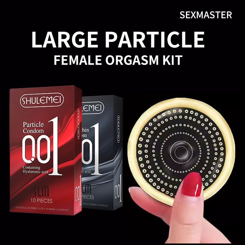 Condom spike strap to stimulate the clitoris 3d large particle condom for men with ultra-thin taste abnormal