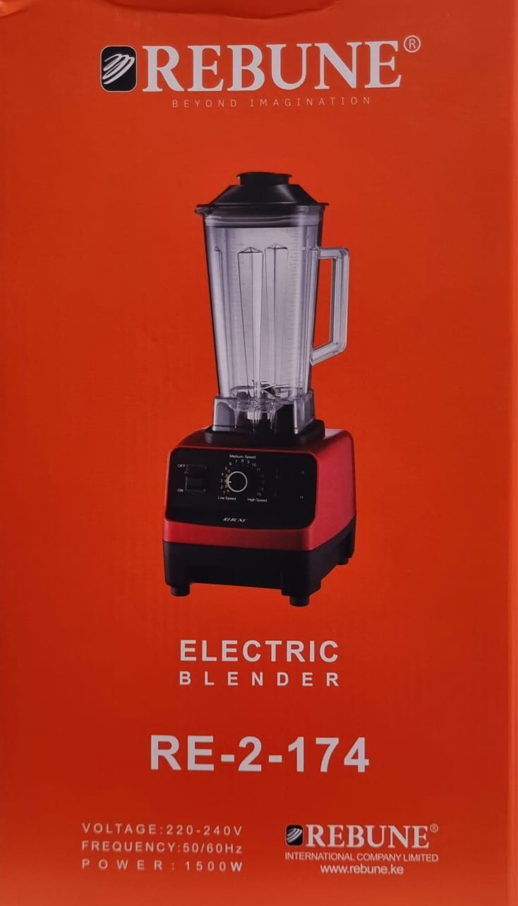 Rebune RE-2-174 Blender Commercial / Professional Blender with 2L unbreakable jar and 1500W powerful motar