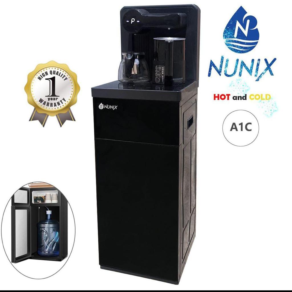 NUNIX A1C HOT AND COLD BOTTOM LOAD coffee maker WATER DISPENSER WITH TWO BOILING KETTLES REMOTE AND TOUCH CONTROL panel