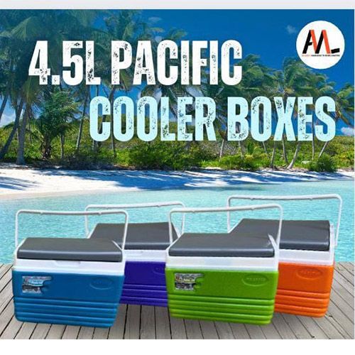 4.5L PACIFIC COOLER BOX WITH CARRYING HANDLE DOUBLE LAYER PORTABLE  MPACIFIC ICE COOLER BOX 4.5LITRES