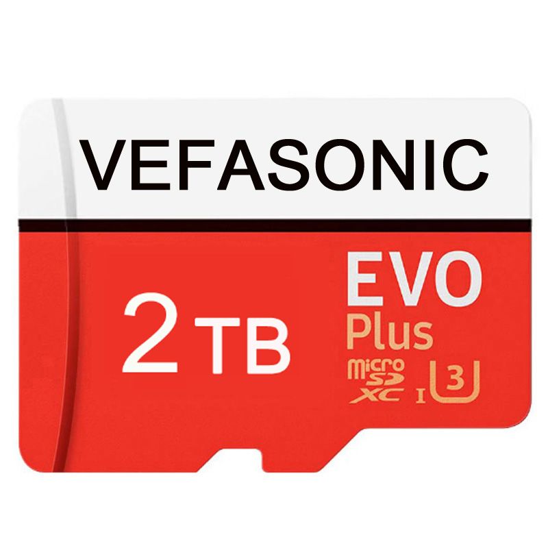 VEFASONIC Evo Plus MicroSD U3 2TB 2T Memory Card SDXC Class 10 TF Mini Card Micro SD 32G 64G 128G 256G 512G 256GB 512GB 32GB 64GB 128GB