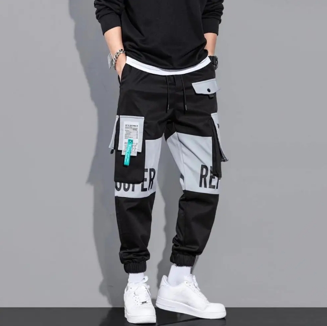 Men loose casual ins trendy cargo pants men trend nine minutes casual pants men Women Trouser