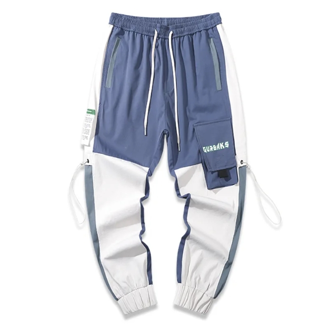 Thin Loose-fit Men's Cargo Pants Trendy Casual Pants Style Student Trousersins Nine-point Length