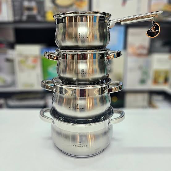 8pcs of Edenberg stainless steel cookware Set  Cooking Pots Sufuria