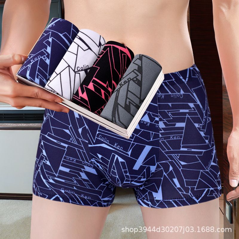 4 -PC/Set Men Underwear Men Home Wear Underpants Male Panties Boys Female Students Breathbale Shorts Mixed Colors