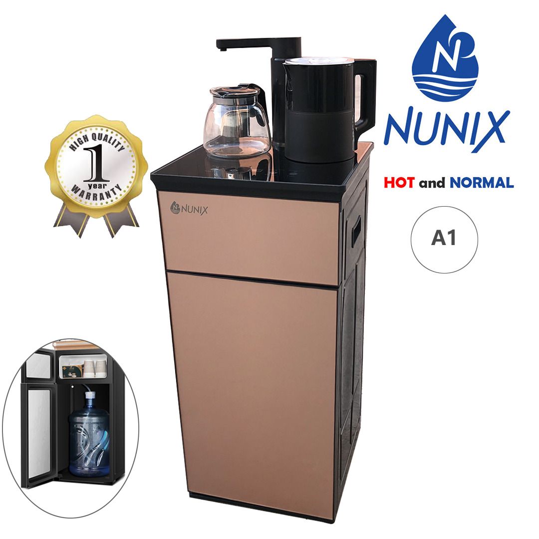A1 HOT AND NORMAL BOTTOM LOAD NUNIX WATER DISPENSER WITH TWO FREE KETTLES