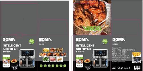 12L DIGITAL BOMA AIRFRYER  BM-880 INTELLIGENT BOMA AIRFRYER  Boma 12L 2200W Digital Air Fryer BM 880 With memory function