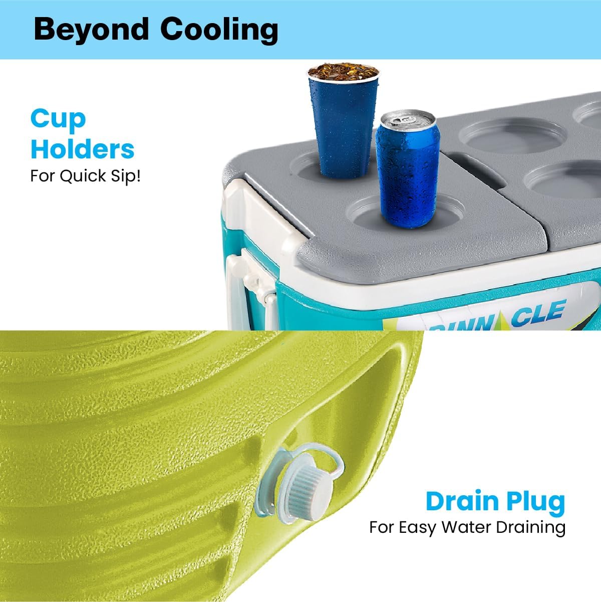 Pinnacle 57L ice cooler box Foam Hard Cooler Box / Chiller 57 Litre  Portable Pinnacle ice cooler box