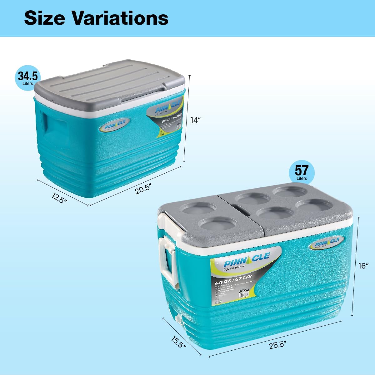 Pinnacle 57L ice cooler box Foam Hard Cooler Box / Chiller 57 Litre  Portable Pinnacle ice cooler box