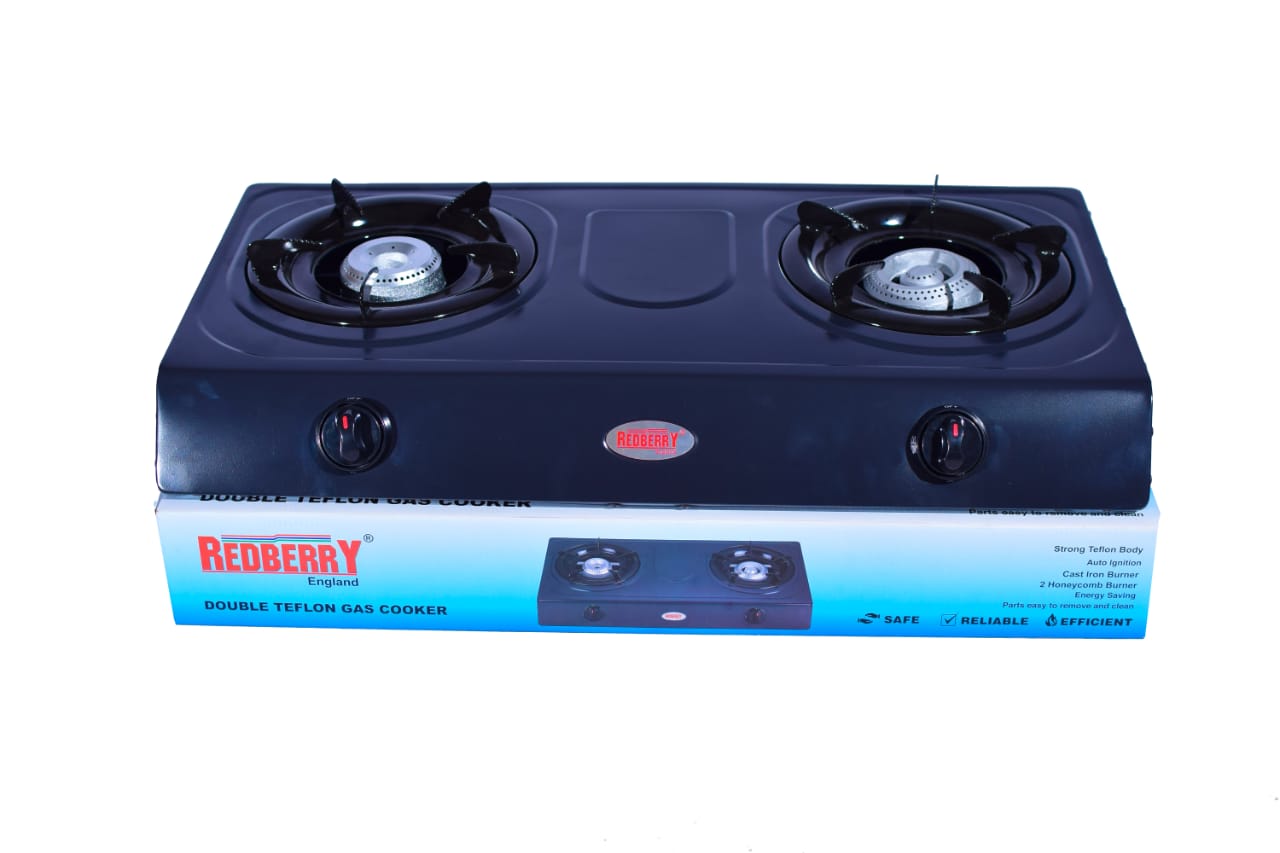 Redberry 2 burner gas cooker Teflon Table Top with honeycomb with Auto ignition Energy saving Stainless steel burner redberry double gas cooker double teflon