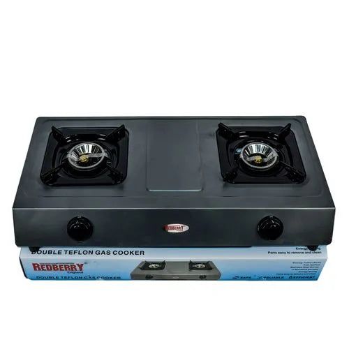 Redberry Teflon 2 gas burner Table Top cooktop with whirlwind burners Auto ignition Energy saving Stainless steel 2 burner redberry table top gas cooker