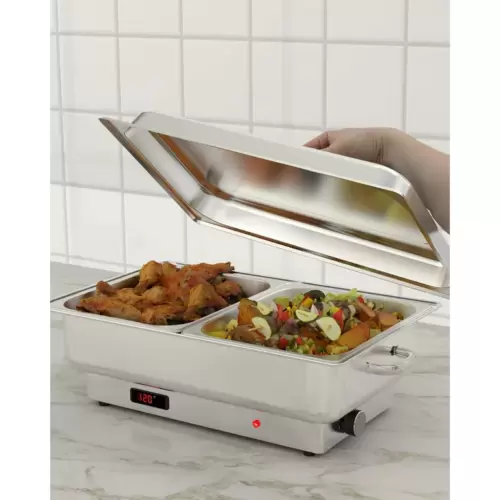 Signature 9L Electric Chafing Dish Double Compartment (CS-ECD-09A) Food warmer signature chaffing dish electric