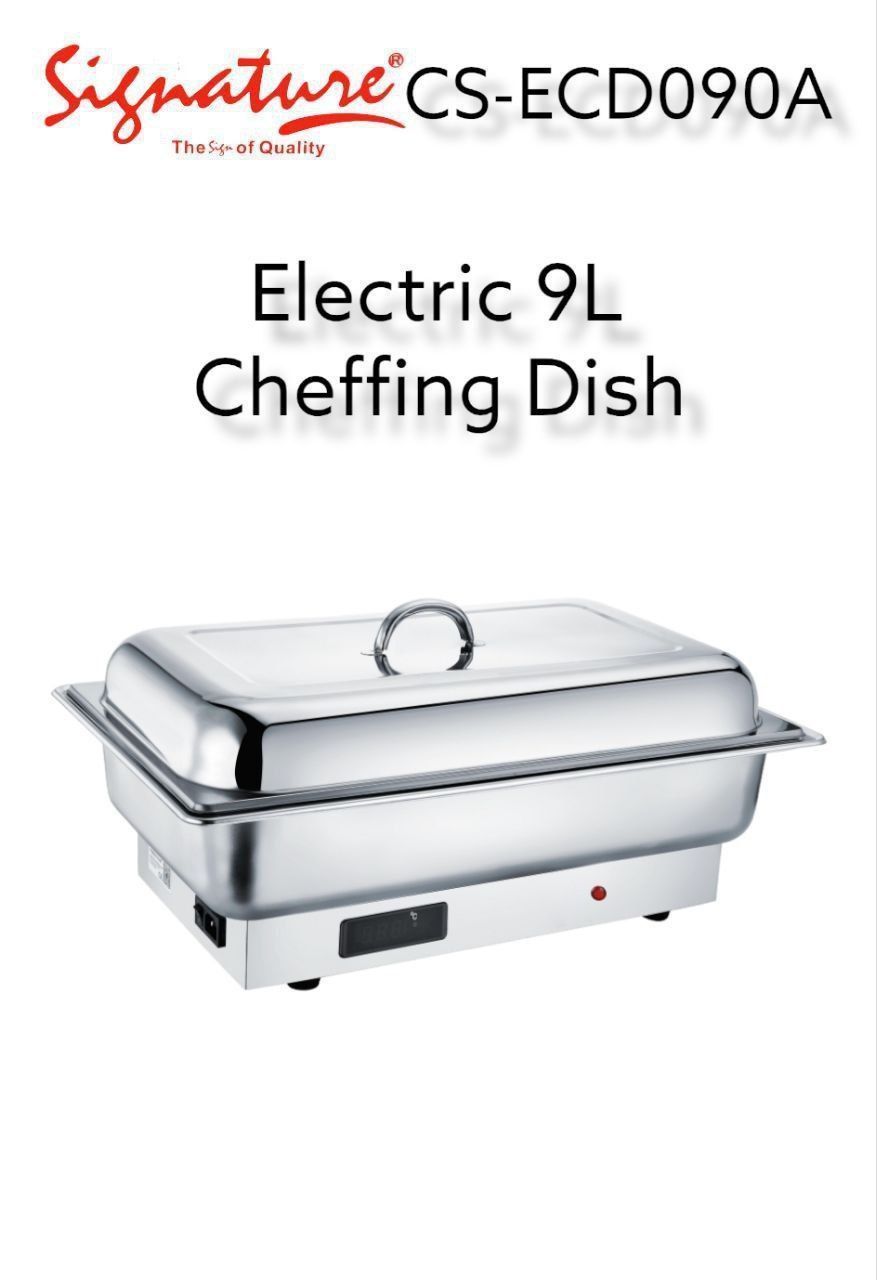Signature 9L Electric Chafing Dish Double Compartment (CS-ECD-09A) Food warmer signature chaffing dish electric