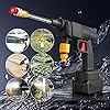 Portable Cordless High Pressure Spray Water Gun Cordless Car Washing Spray Gun High Pressure Car Washing Jet Spray Electric Cordless Pressure Washer for Washing Car House Garden with 2 Battery