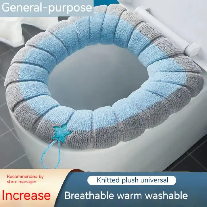 (Easter sale)HOT SELLING TOILET COVER PLUSH PORTABLE SANITARY HANDHELD TOILET SEAT THICKENED COVER FOR UNIVERSAL TOILET SEAT COVER BUY IN KENYA