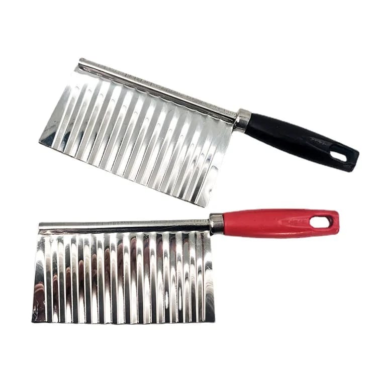 (Easter sale) HOT SELLING KITCHEN VEGETABLE WAVE KNIFE SERRATED BLADE CHOPPER STAINLESS STEEL FRENCH FRY POTATO CUTTER BUY IN KENYA