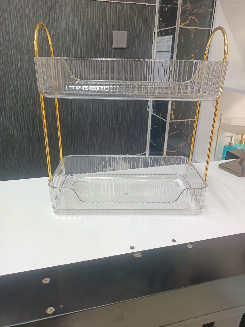 NEW  OFFER!!! Multipurpose 2 layer decorative acrylic organiser for jewellry organizer, easy to assemble, for kitchen bedroom sitting room bedroom
