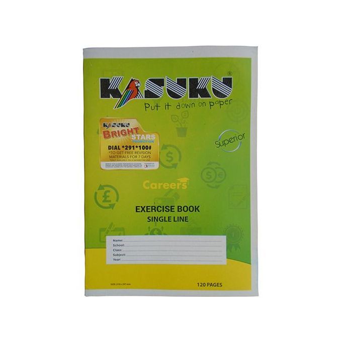 Kasuku A4 120 Pages Exercise Book 12 Pcs Ruled suitable for primary and secondary school learners
