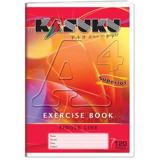 Kasuku A4 120 Pages Exercise Book 12 Pcs Ruled suitable for primary and secondary school learners