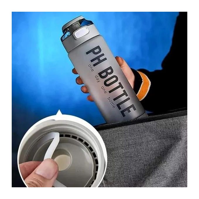 1L PH Motivational Water Bottle , Leakproof for Gym,Fitness,Outdoor Sports