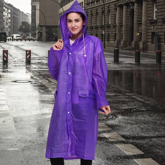 Long EVA Material Plastic Raincoat Waterproof Rain Coat Adults