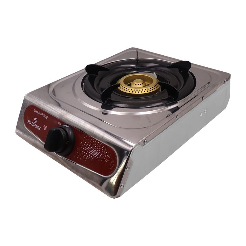 RASHNIK    RN-1510  1  Burner Stainless Steel  Table Top Gas  Cooker  Gas Stove Piezoelectric Ignition