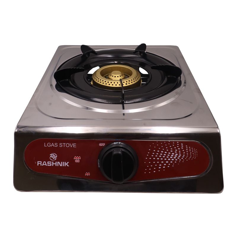 RASHNIK    RN-1510  1  Burner Stainless Steel  Table Top Gas  Cooker  Gas Stove Piezoelectric Ignition
