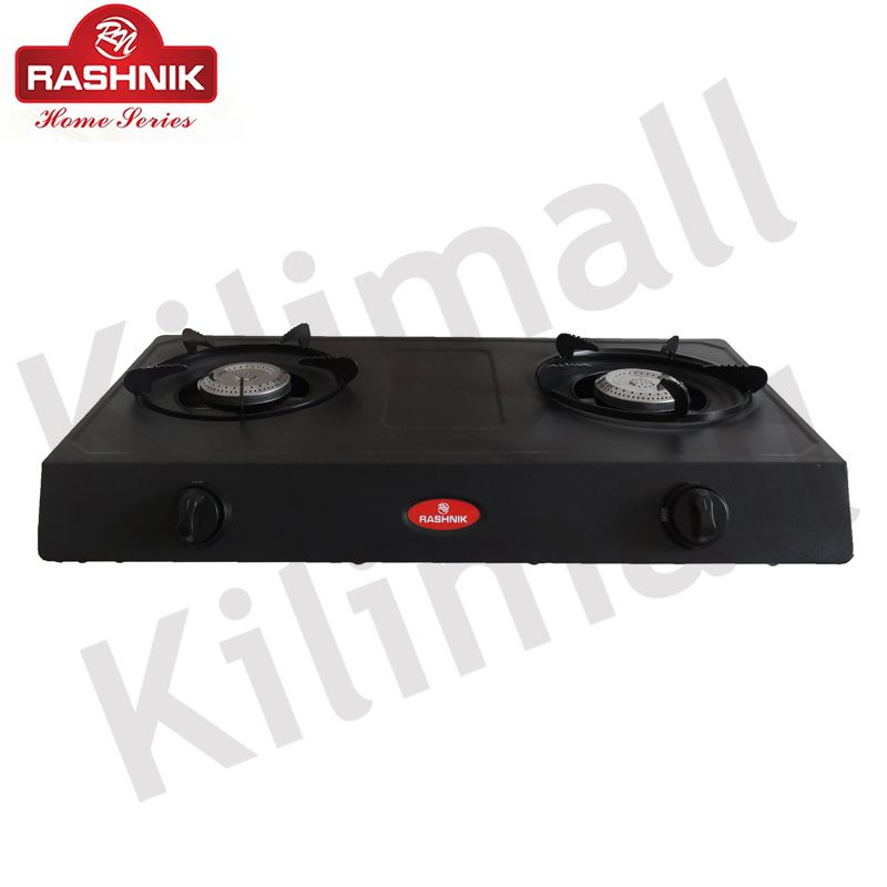 RASHNIK RN-1529B Auto Ignition Stainless Steel Double Burner Gas Stove Gas Cooker
