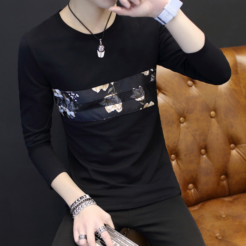 New Fashion Casual Slim Fit Male Pullover Men Hoodies Print Flower Floral O-neck Long Sleeve White Mens Sweatshirt Hoodie