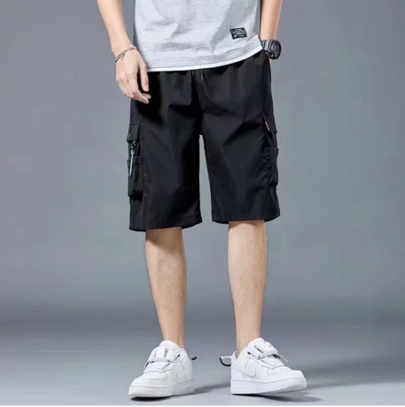 New Summer Style Instrendy Brand Men's Casual Shorts Loose Fit Multi-pocket Work Wear Student Pants