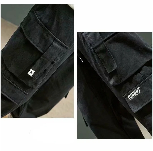 Spring Autumn Men's Cargo Pants Loose Fit Casual Pants Trendy Ankle Length New Model Harem Trousers