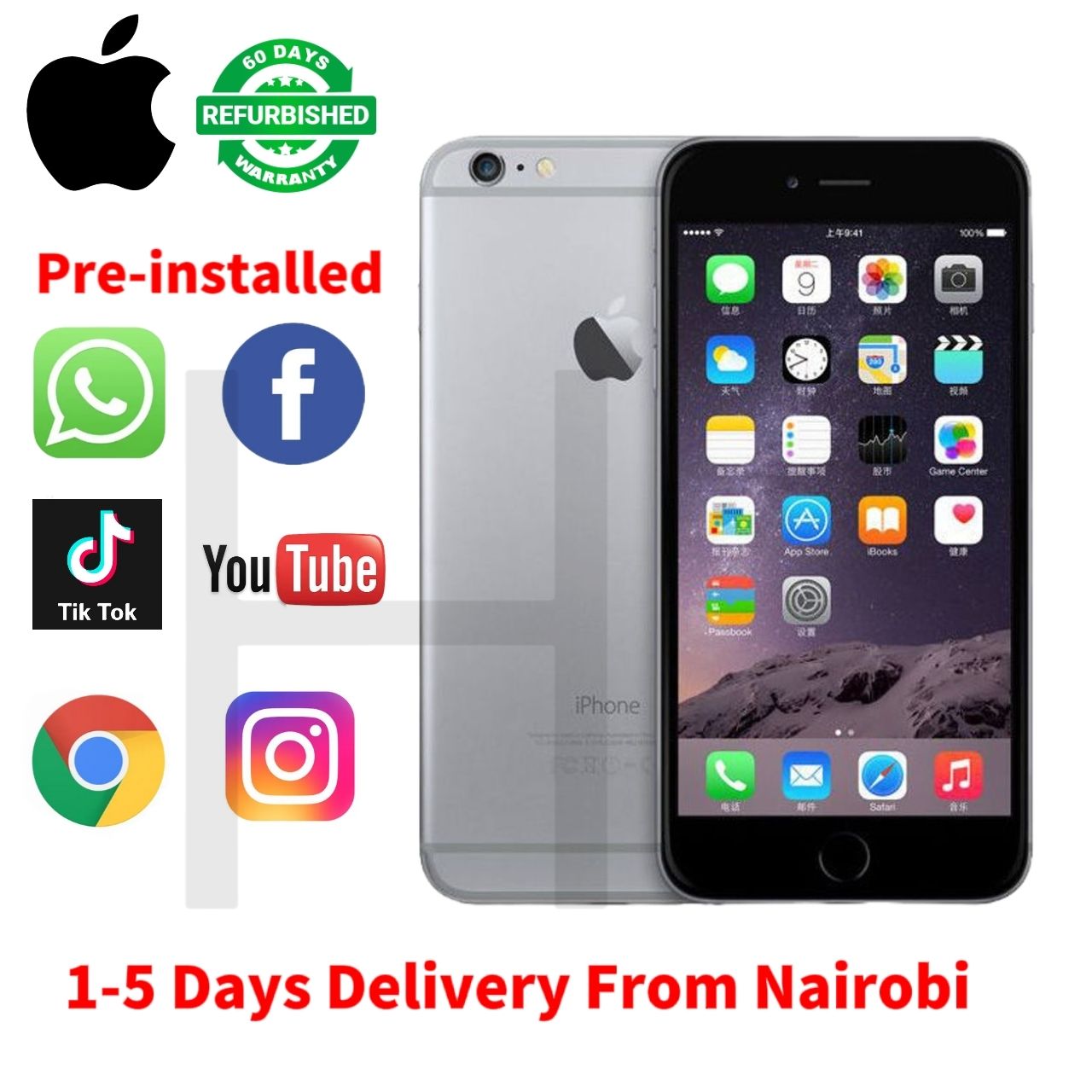 Refurbished Unlocked Apple iPhone6 16G/32G/64G without Fingerprint IOS iphone6 Already installed YouTube WhatsApp Facebook