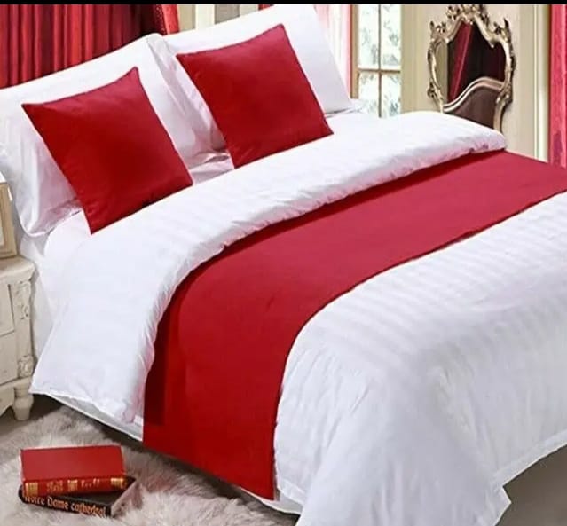 Classy Bed Runner With 2 Pieces Of Matching Cushion Covers Beautiful bedroom accessories Bedding Set