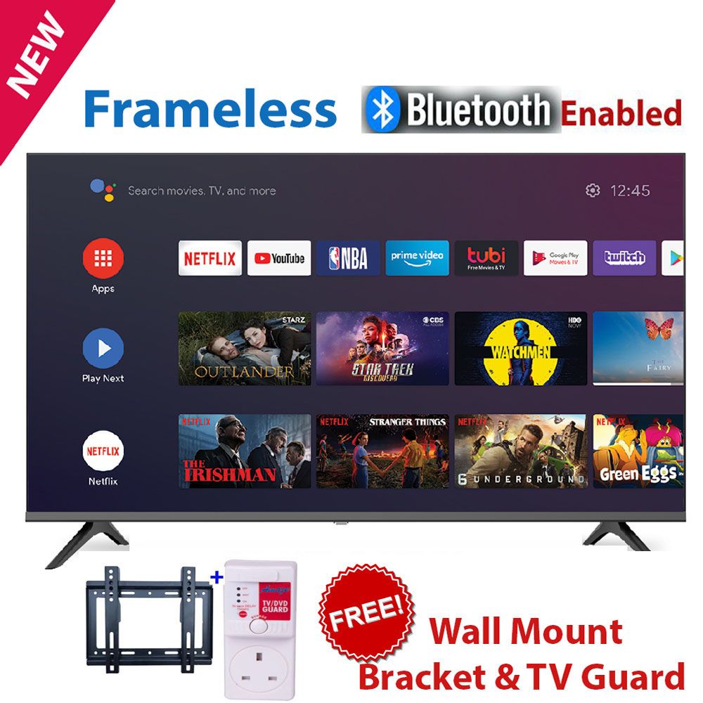 GLD 43" inches TV Smart & DIGITAL Android TV BLUETOOTH-ENABLED Television,WI-FI, Inbuilt Decoder Netflix Youtube,GOOGLE PLAY + FREE GIFTS