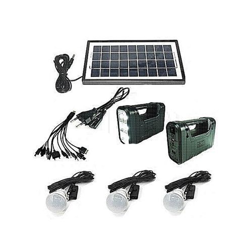 Kamisafe KM 8017 Solar Lighting System Kit With 3 LED Lights, Solar Panel, Power Cable, Phone Charger