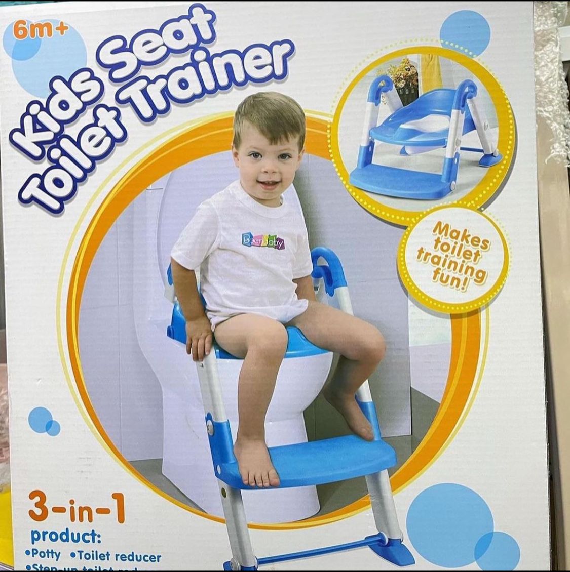 3 In 1 Portable Training Kids Toilet Ladder/Potty Trainer