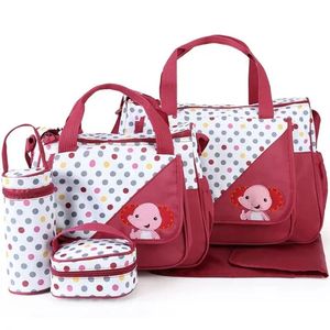 5 In 1 Elegant Diaper Bag, Waterproof Nappy Bag For Travel