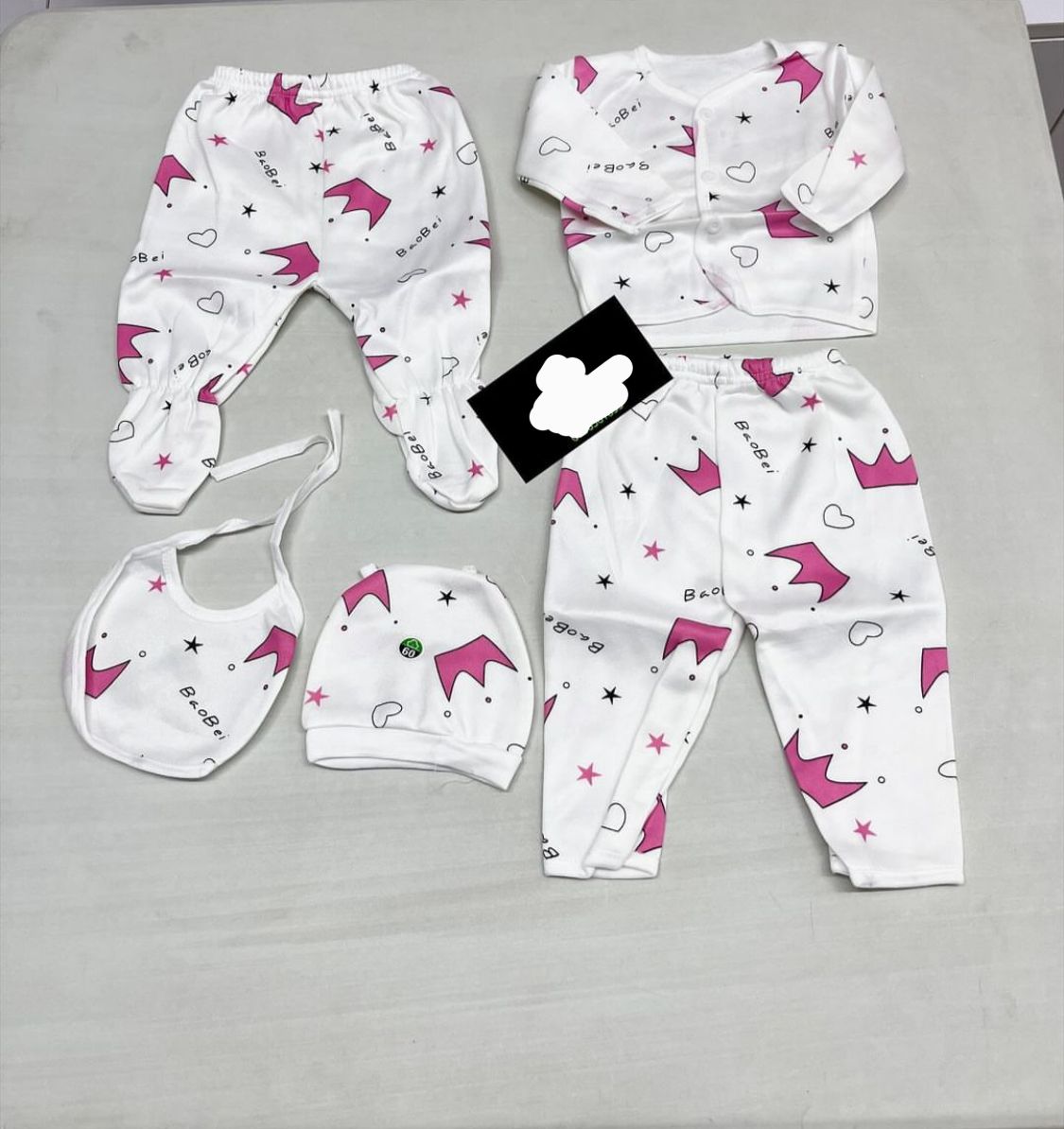 5 Pcs Newborn Unisex Receiving Set