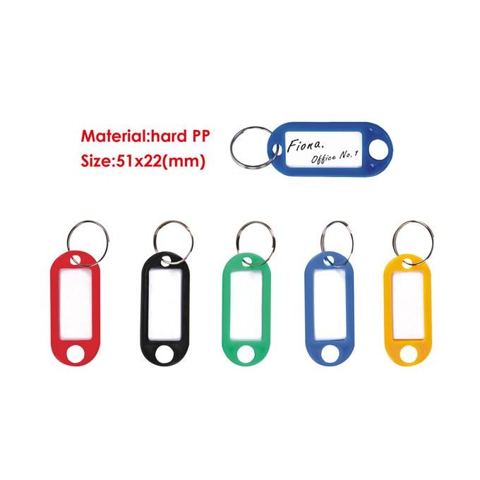 Key Rings with Label Tag - 50Pcs