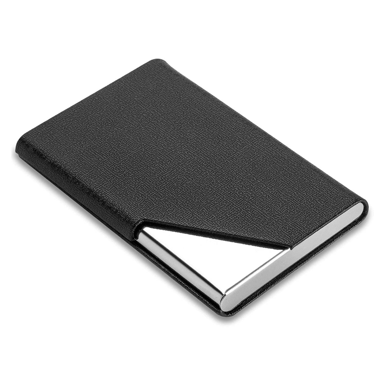 Leather Pocket Size Stainless Steel Multi Business Card Holders