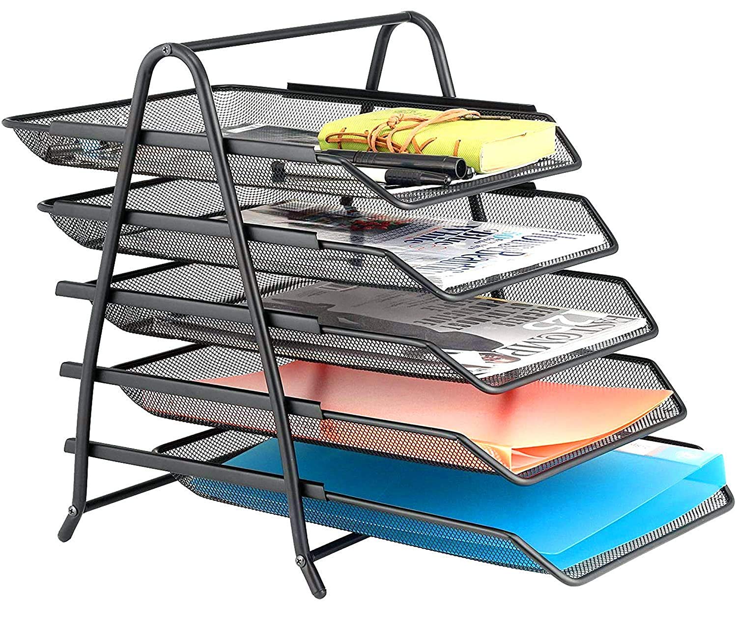 (5 Document File Tray) Metal Mesh File Tray