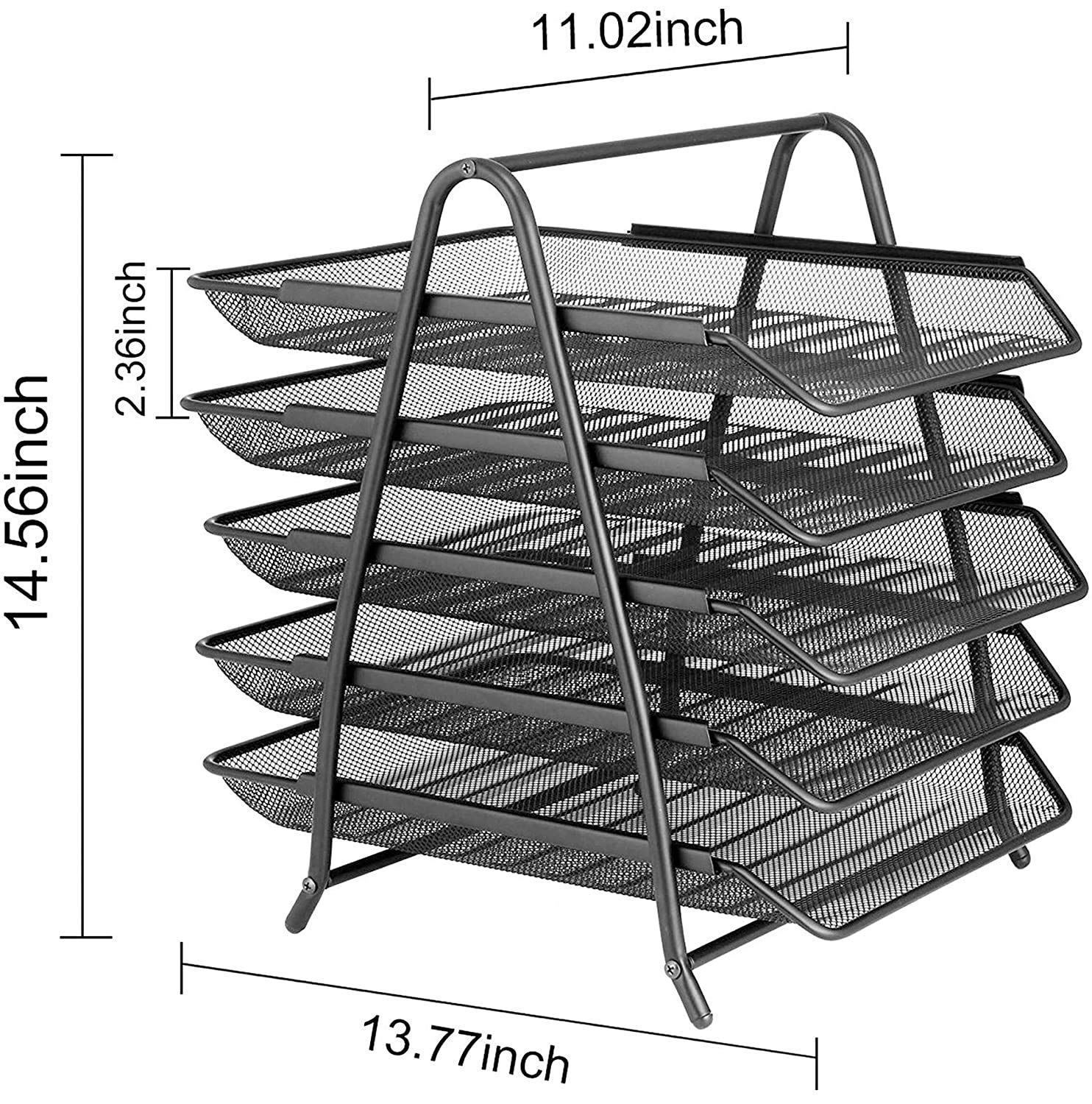 (5 Document File Tray) Metal Mesh File Tray