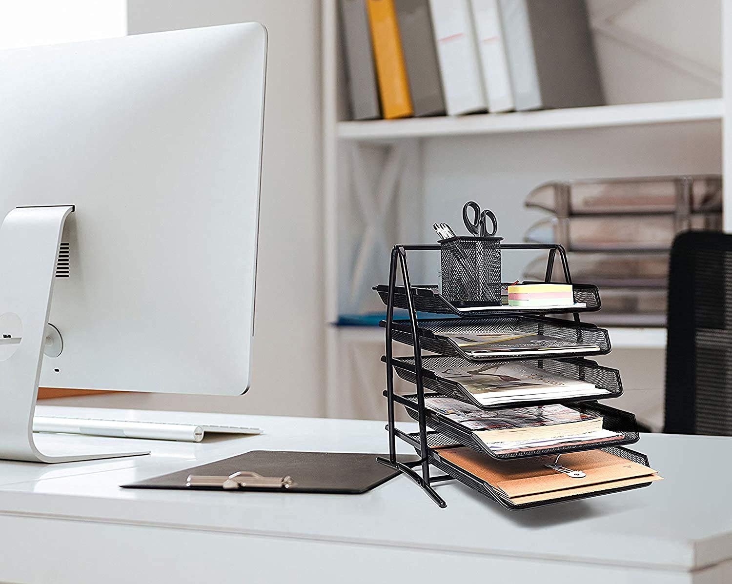 (5 Document File Tray) Metal Mesh File Tray